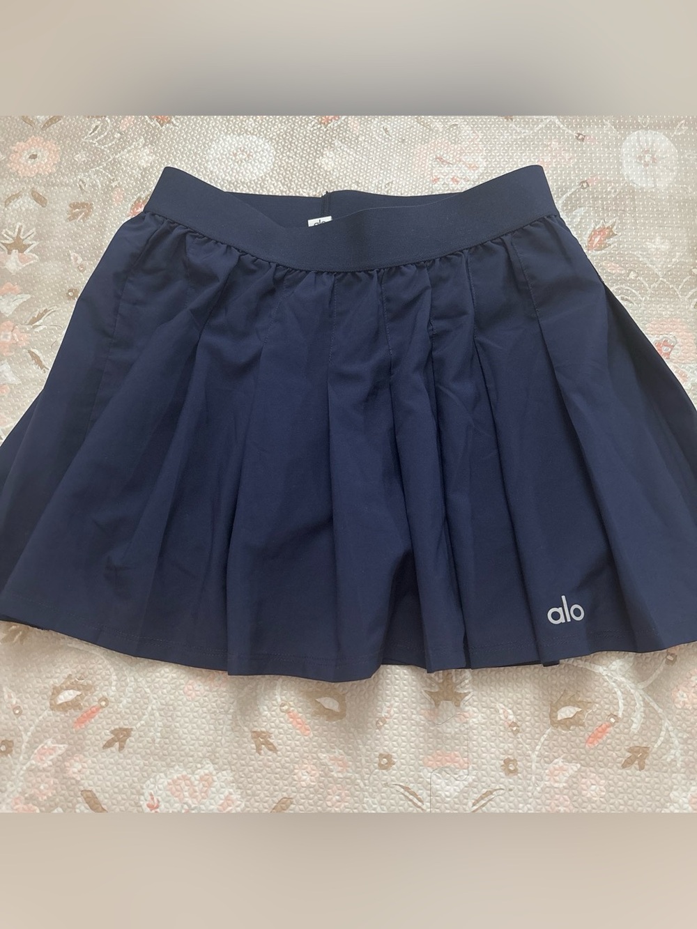 Alo Women's Navy Pleated Active Skort Alo Varsity Tennis Skirt True Navy XXS